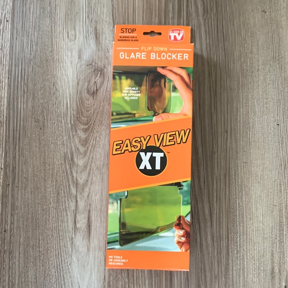 New Easy View XT Glare Blocker Universal Fit Car Sun Visor As Seen on TV